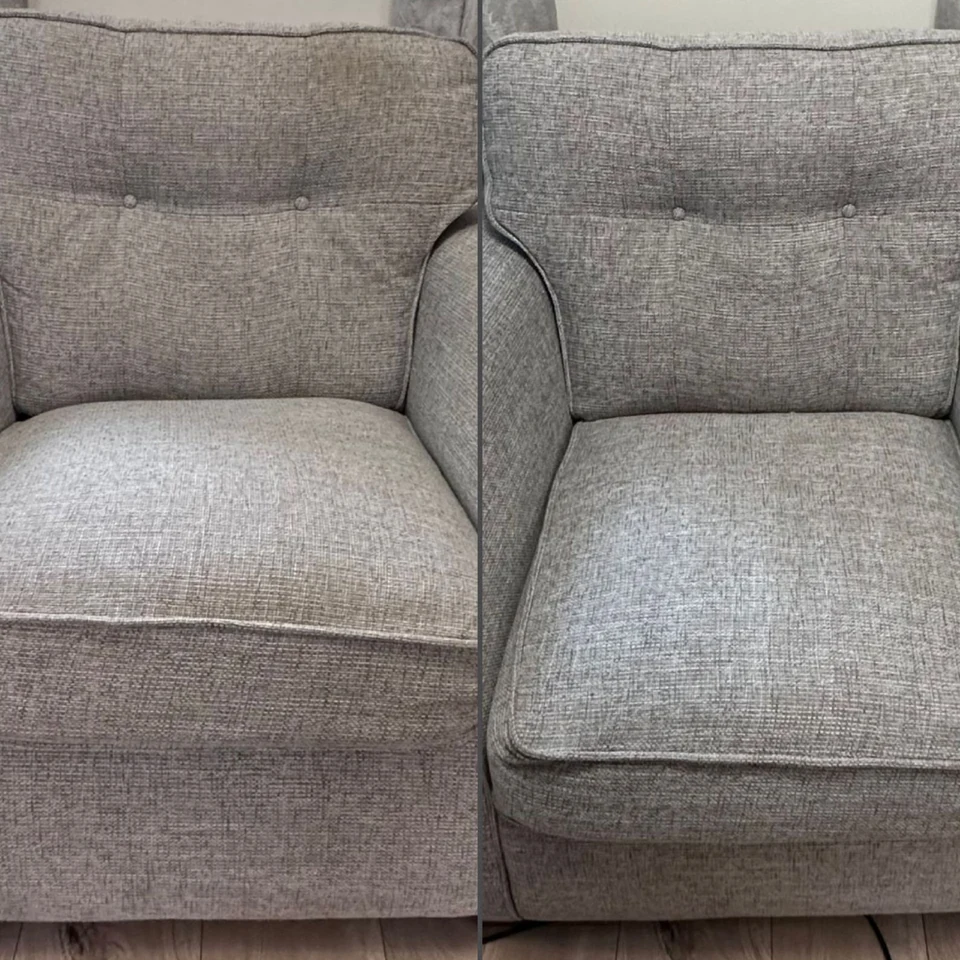 Sofa before and after comparison – sofa cleaning in Haverhill by Dons Cleaning Services (photo 13)