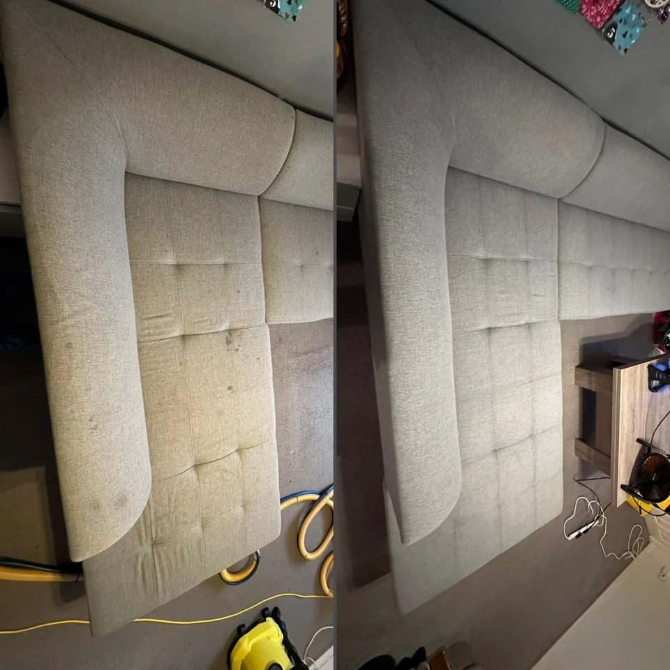 Sofa before and after comparison – sofa cleaning in Haverhill by Dons Cleaning Services (photo 15)